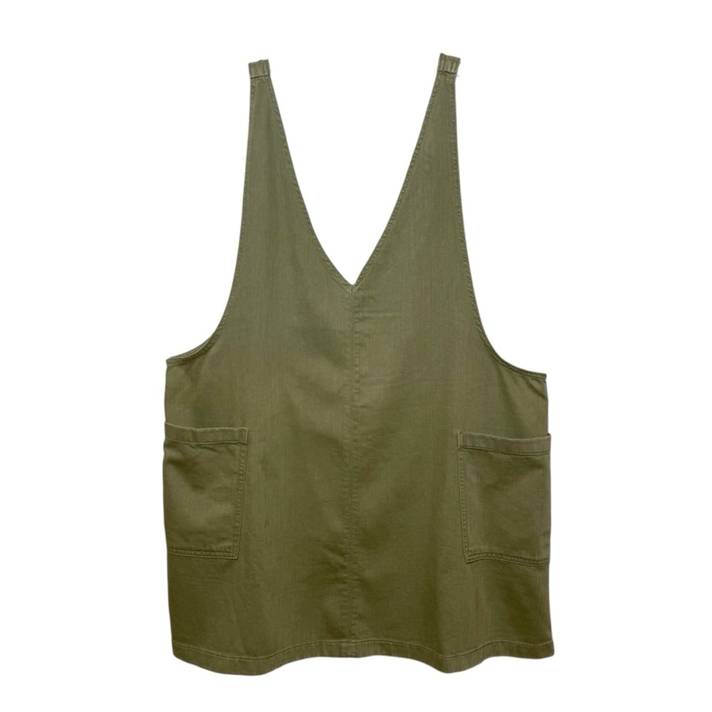 NWT Aerie Olive Green Overall Women’s Scoop Back Green Denim Dress Sz 2X